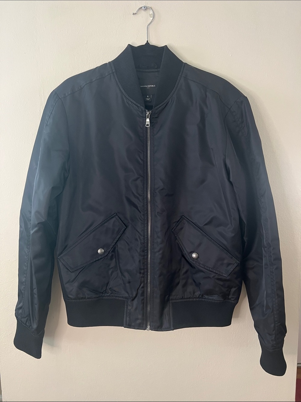 Banana Republic Men's Black Bomber Jacket